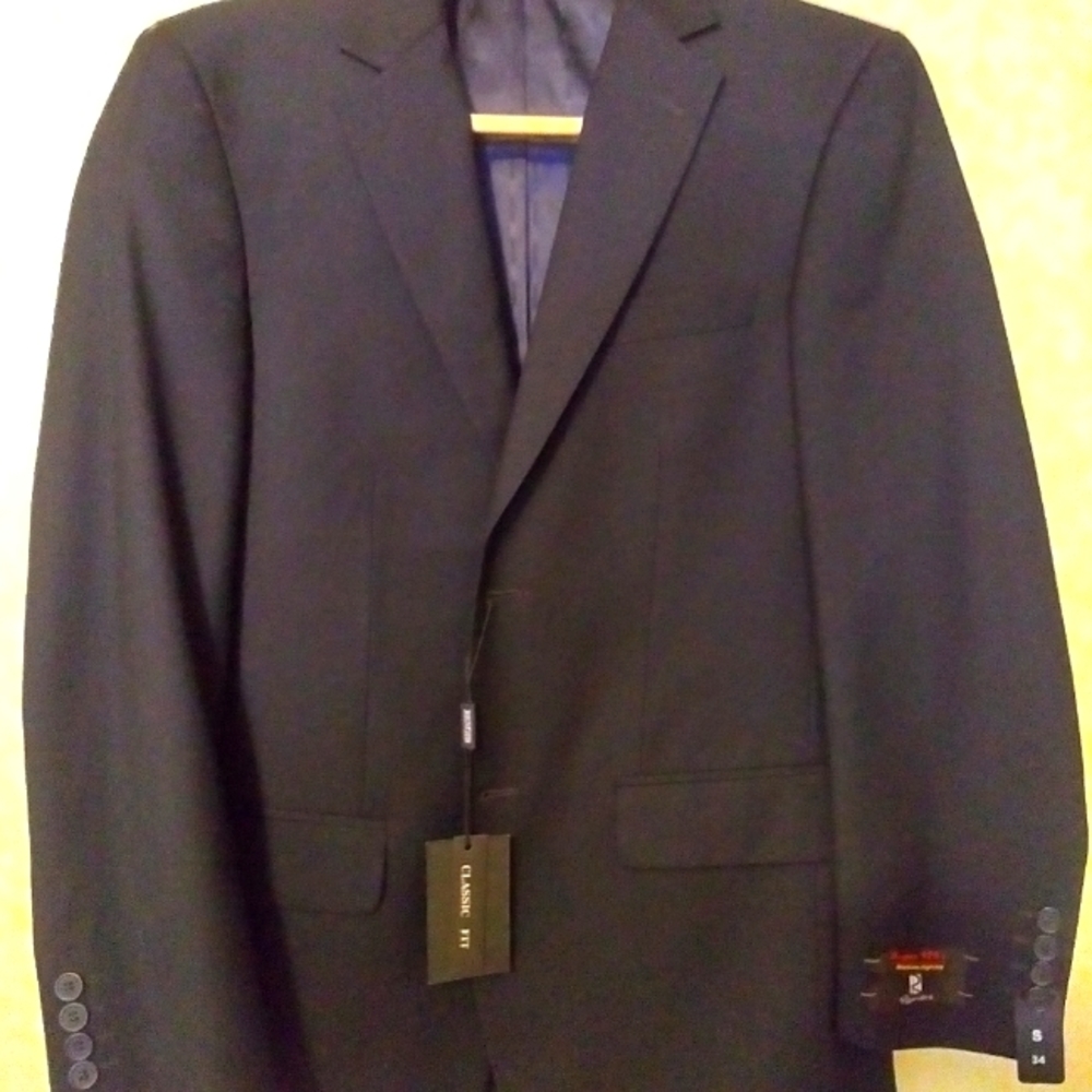 Renoir black Small classic fit men suit jacket